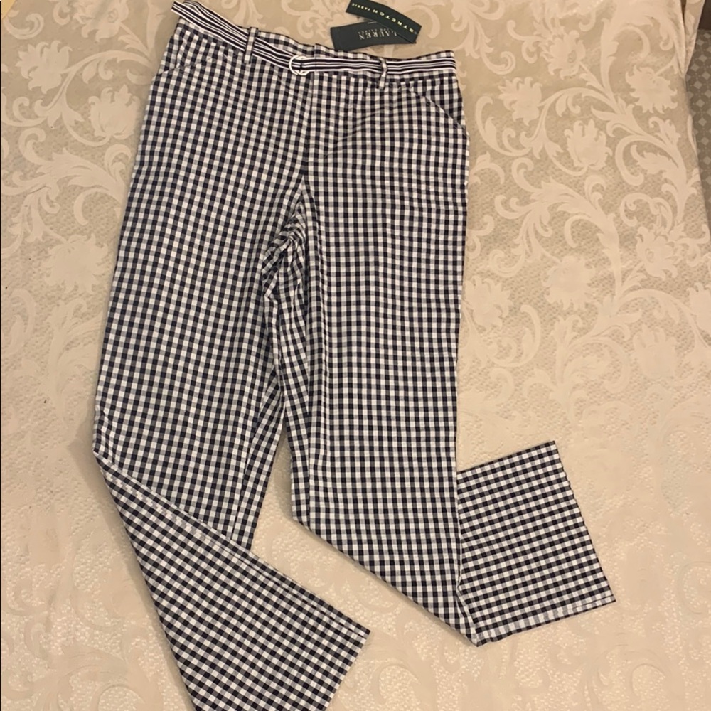 Vineyard Vines Black and White Chinos Timeless Gingham Pattern